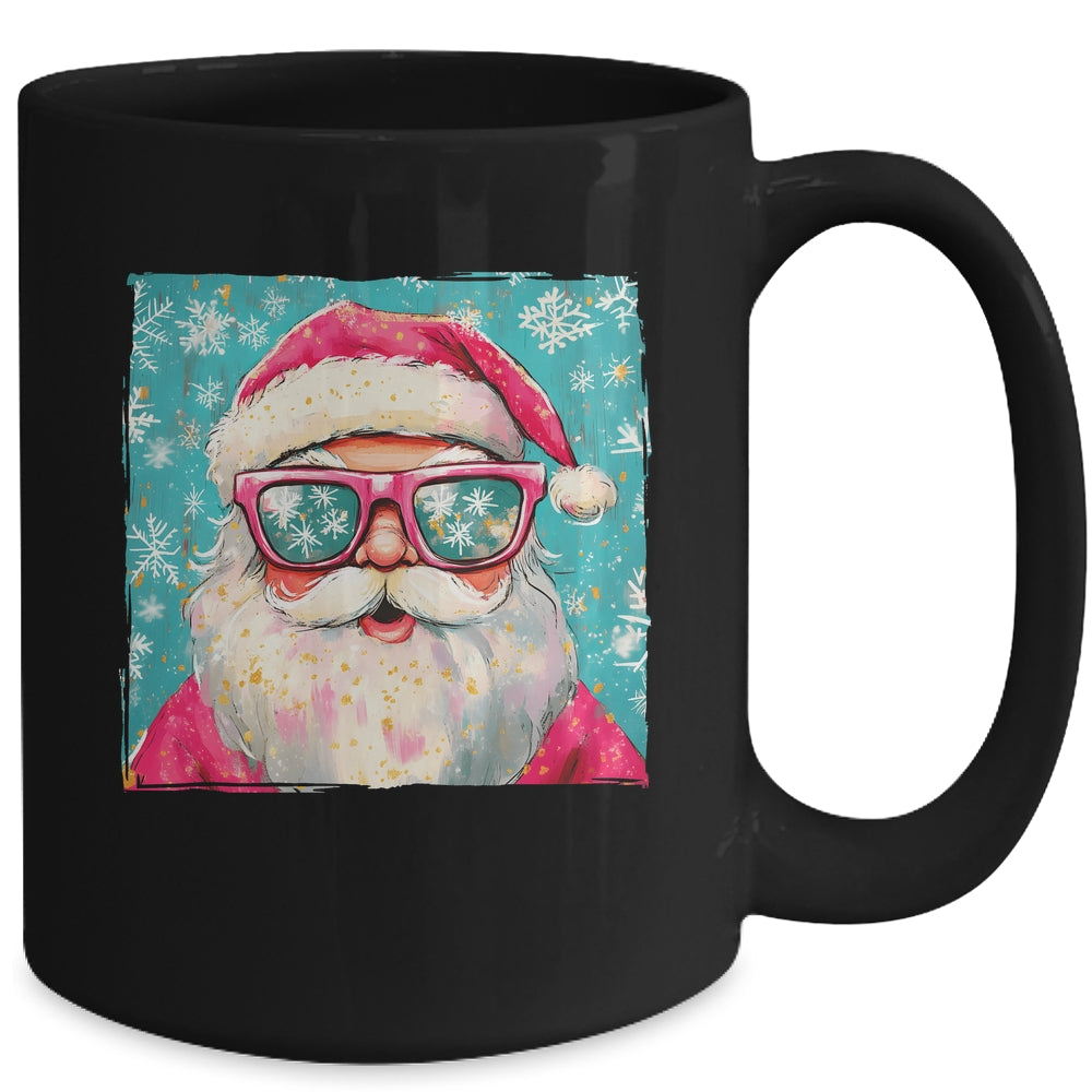 Retro Santa Claus Christmas Funny Sunglasses Xmas Vintage Mug | siriusteestore