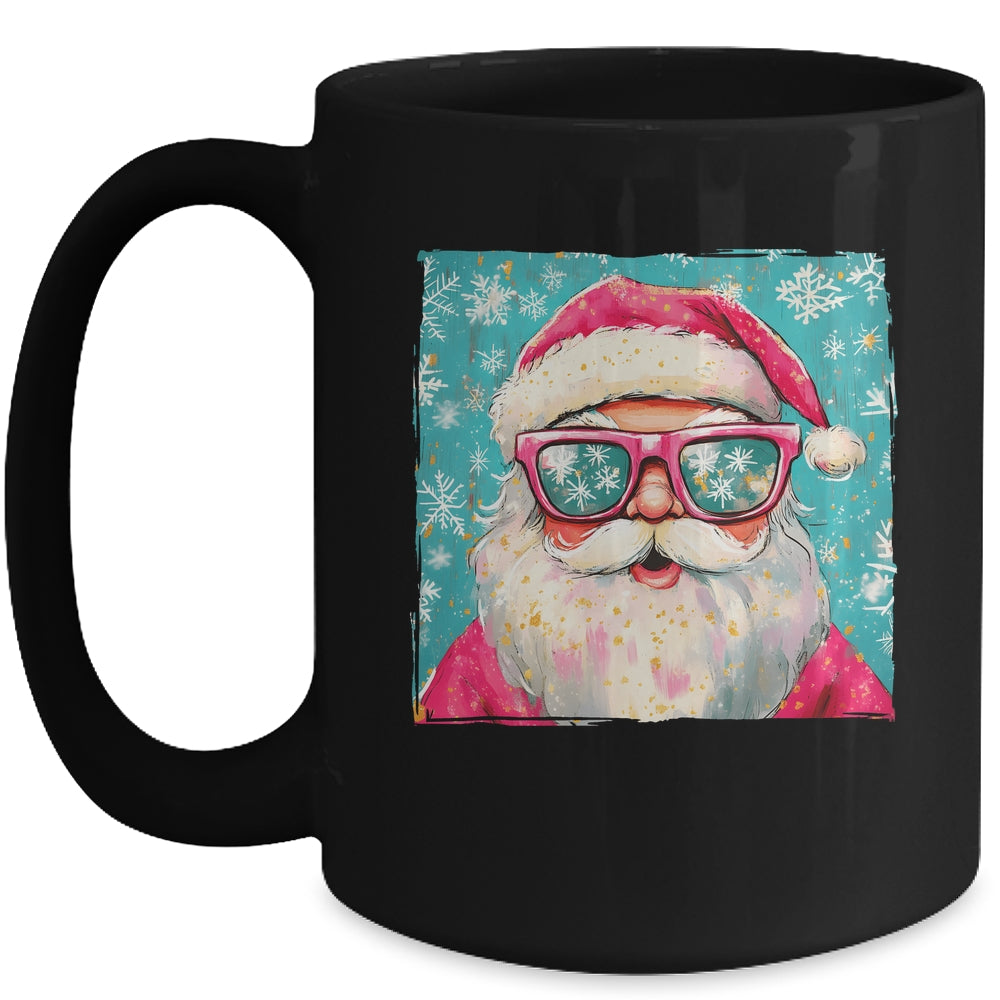 Retro Santa Claus Christmas Funny Sunglasses Xmas Vintage Mug | siriusteestore