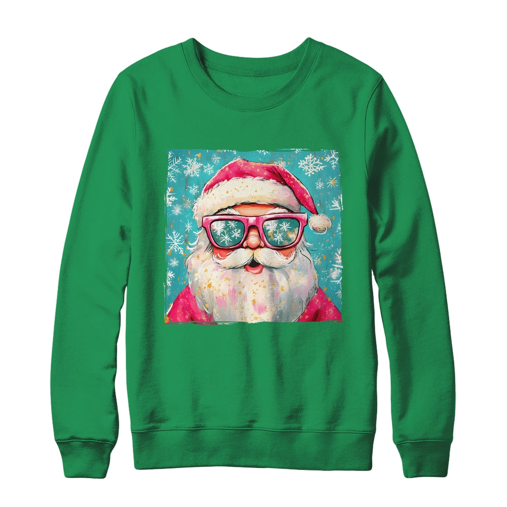 Retro Santa Claus Christmas Funny Sunglasses Xmas Vintage Shirt & Sweatshirt | siriusteestore