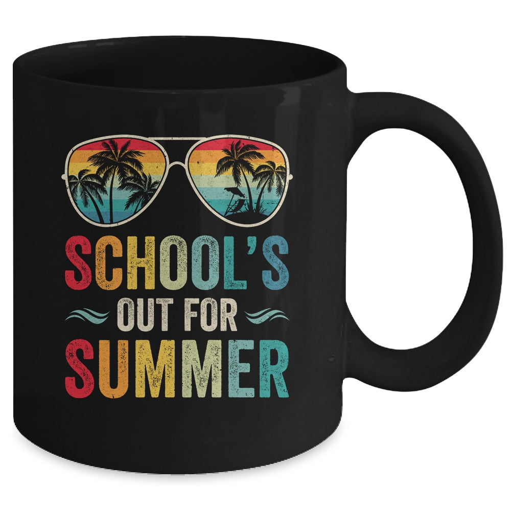 Retro Schools Out For Summer Last Day Of School Teacher Boy Mug | siriusteestore