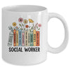 Retro Social Worker Wildflowers Advocate Social Justice Mug | siriusteestore