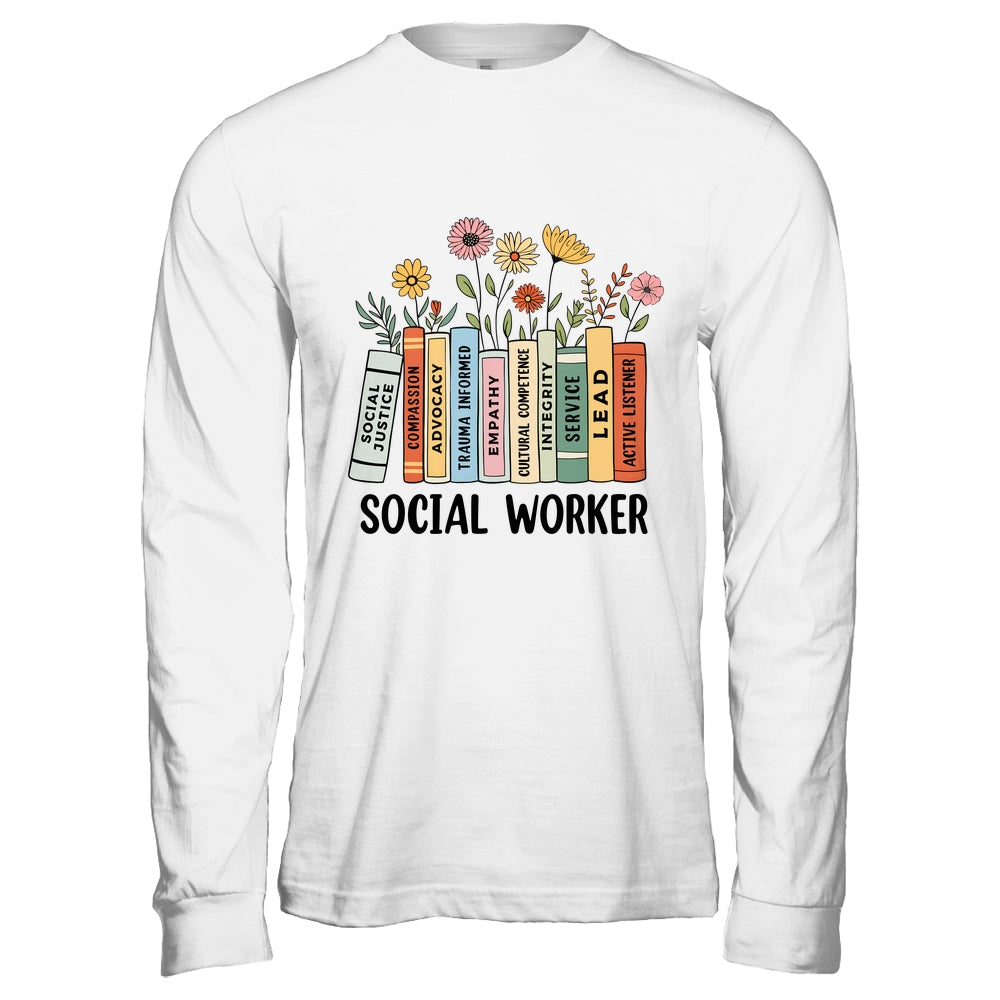 Retro Social Worker Wildflowers Advocate Social Justice Shirt & Hoodie | siriusteestore