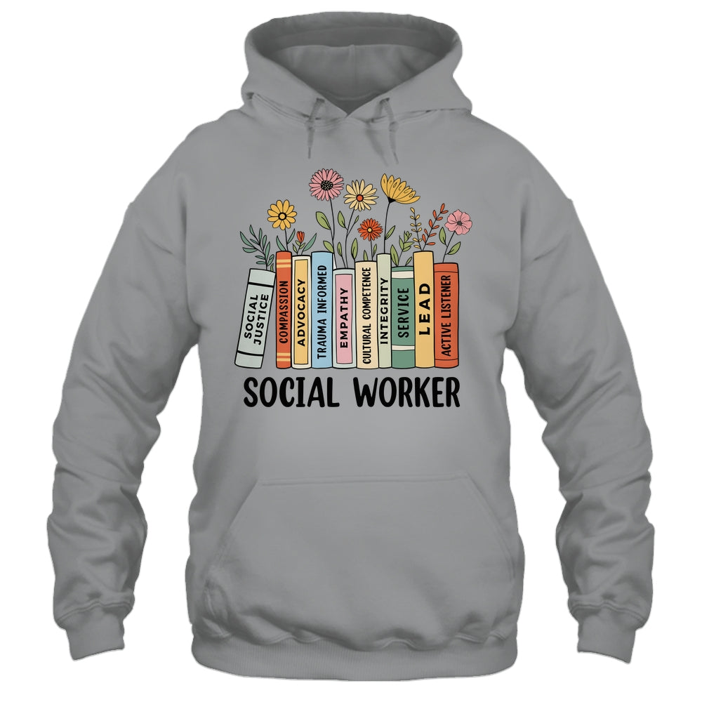 Retro Social Worker Wildflowers Advocate Social Justice Shirt & Hoodie | siriusteestore