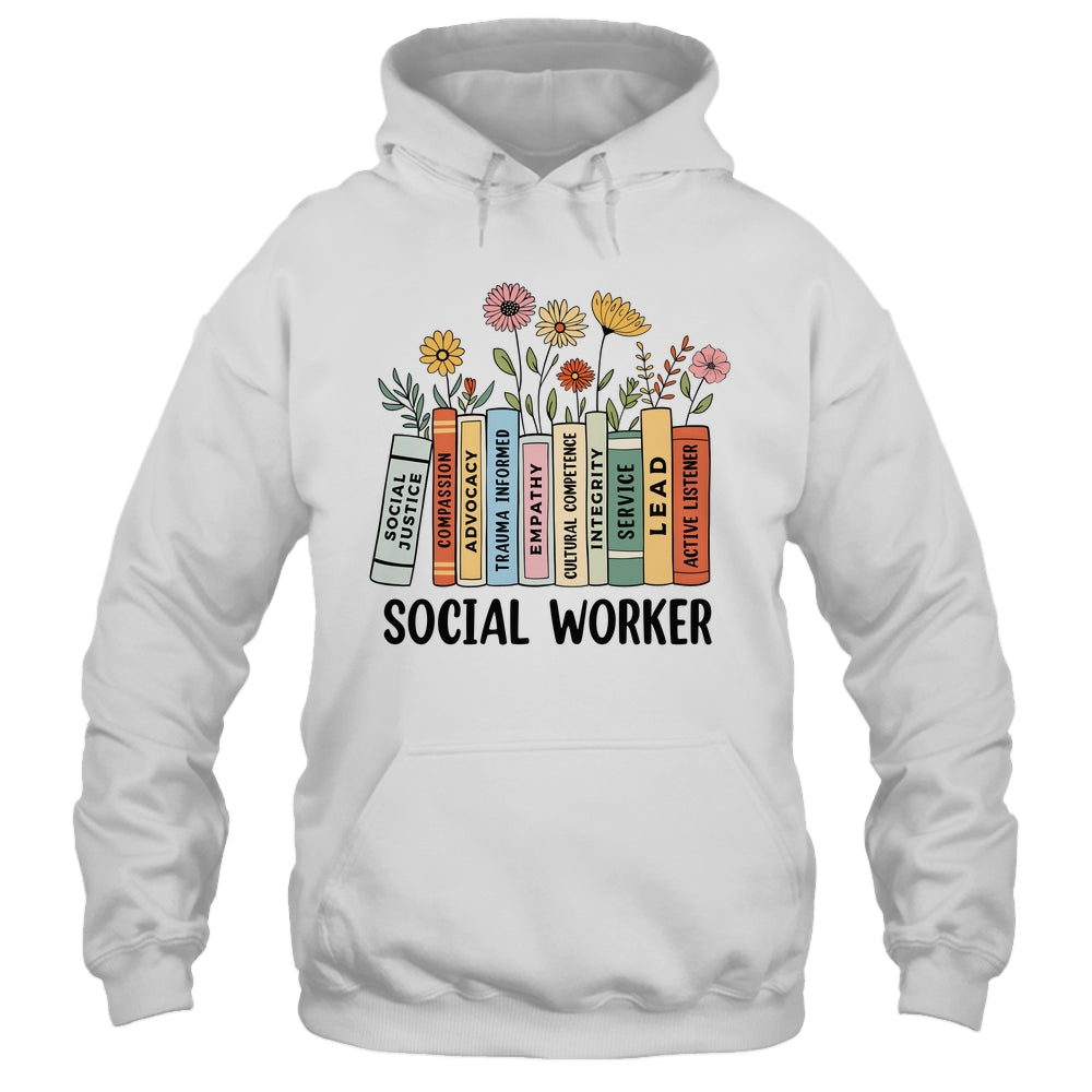 Retro Social Worker Wildflowers Advocate Social Justice Shirt & Hoodie | siriusteestore