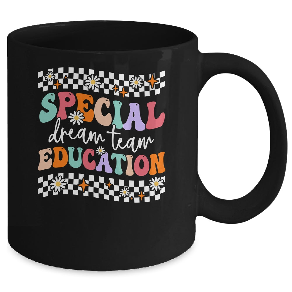 Retro Special Education Squad Groovy Dream Team SPED Teacher Mug | siriusteestore