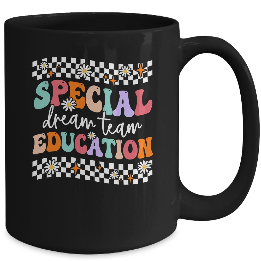 Retro Special Education Squad Groovy Dream Team SPED Teacher Mug | siriusteestore