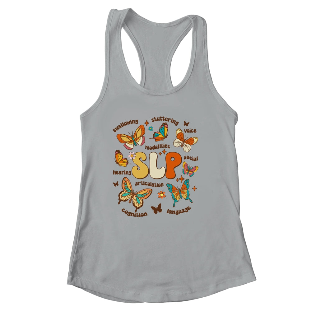 Retro Speech Therapy Butterfly Speech Language Pathologist Shirt & Tank Top | siriusteestore