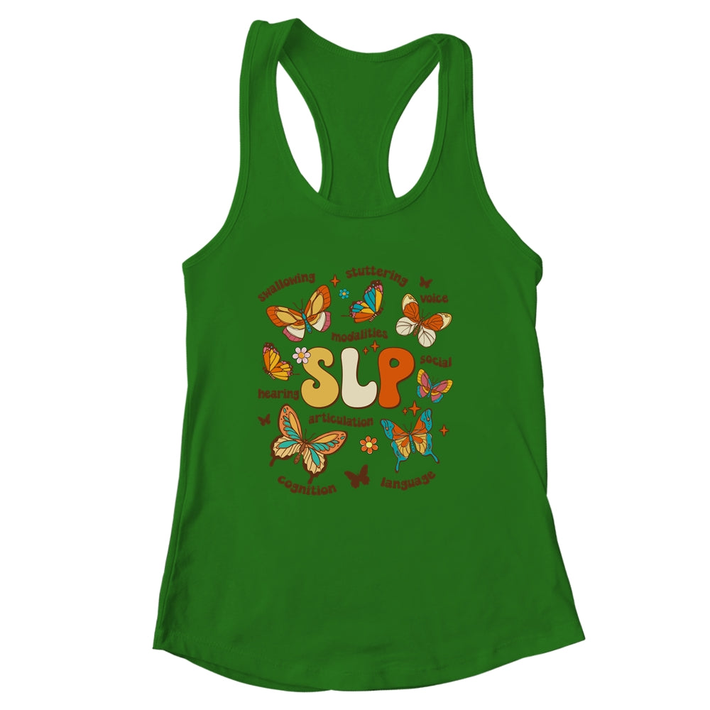 Retro Speech Therapy Butterfly Speech Language Pathologist Shirt & Tank Top | siriusteestore