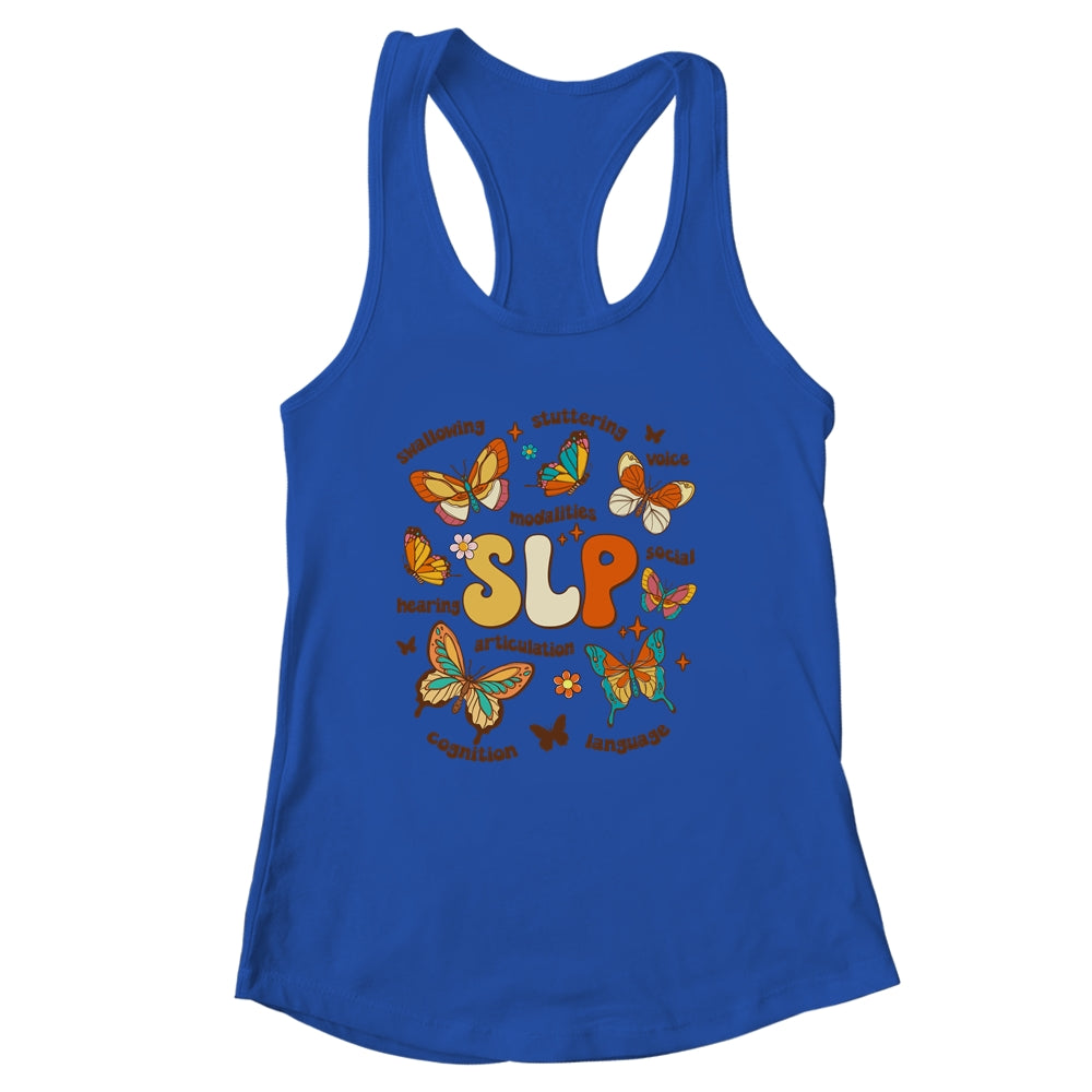 Retro Speech Therapy Butterfly Speech Language Pathologist Shirt & Tank Top | siriusteestore