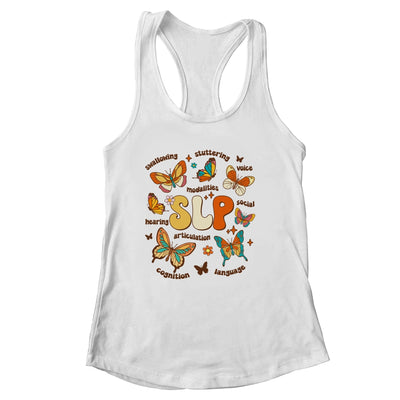 Retro Speech Therapy Butterfly Speech Language Pathologist Shirt & Tank Top | siriusteestore