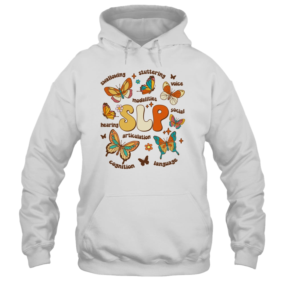 Retro Speech Therapy Butterfly Speech Language Pathologist Shirt & Tank Top | siriusteestore