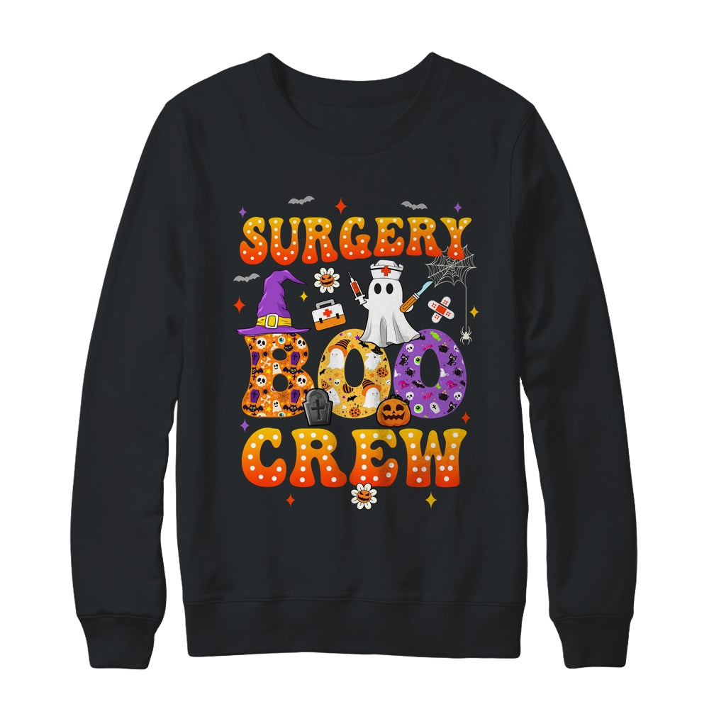 Retro Spooky Surgery Boo Crew Surgical Tech Nurse Halloween Shirt & Sweatshirt | siriusteestore