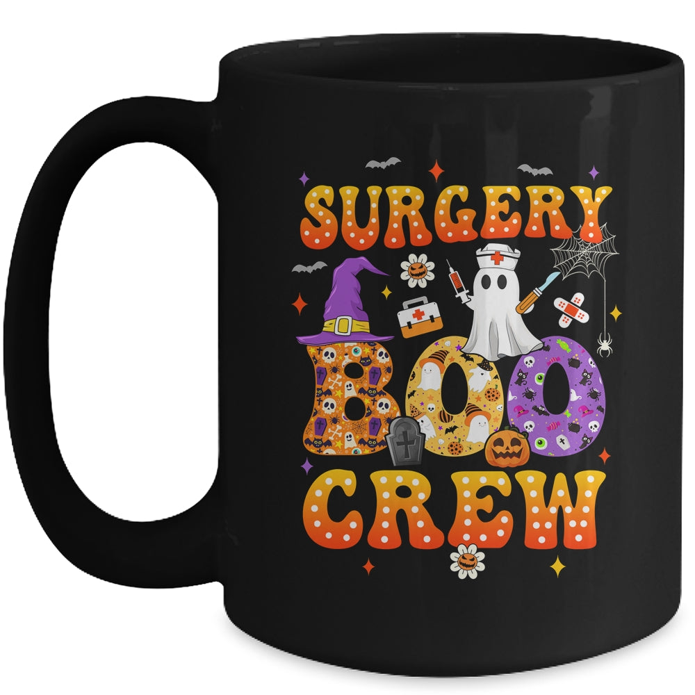 Retro Spooky Surgery Boo Crew Surgical Tech Nurse Halloween Mug | siriusteestore