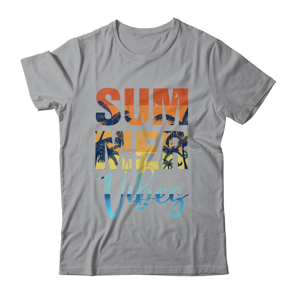 Retro Summer Vibes Beach Surfing Surfboard Surfer Men Women Shirt & Tank Top | siriusteestore