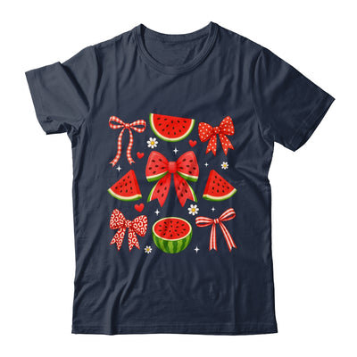 Retro Summer Vibes Coquette Bow Summer Watermelon Vacation Shirt & Tank Top | siriusteestore