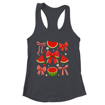 Retro Summer Vibes Coquette Bow Summer Watermelon Vacation Shirt & Tank Top | siriusteestore