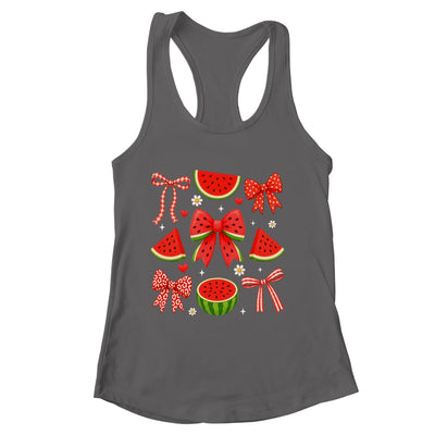 Retro Summer Vibes Coquette Bow Summer Watermelon Vacation Shirt & Tank Top | siriusteestore