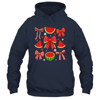 Retro Summer Vibes Coquette Bow Summer Watermelon Vacation Shirt & Tank Top | siriusteestore