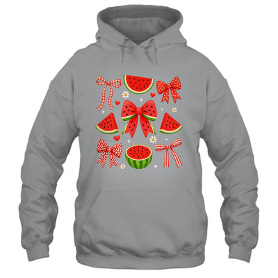 Retro Summer Vibes Coquette Bow Summer Watermelon Vacation Shirt & Tank Top | siriusteestore