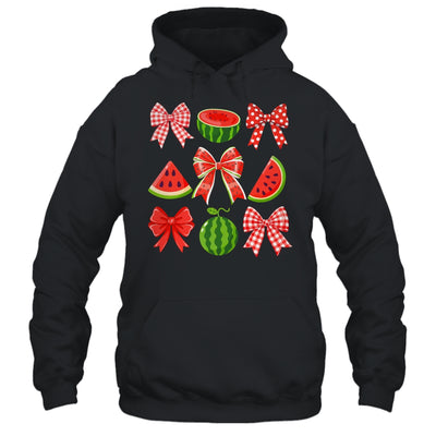 Retro Summer Vibes Coquette Bow Watermelon Summer Vacation Shirt & Tank Top | siriusteestore