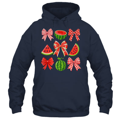 Retro Summer Vibes Coquette Bow Watermelon Summer Vacation Shirt & Tank Top | siriusteestore