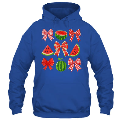 Retro Summer Vibes Coquette Bow Watermelon Summer Vacation Shirt & Tank Top | siriusteestore