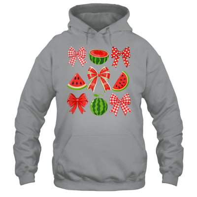 Retro Summer Vibes Coquette Bow Watermelon Summer Vacation Shirt & Tank Top | siriusteestore