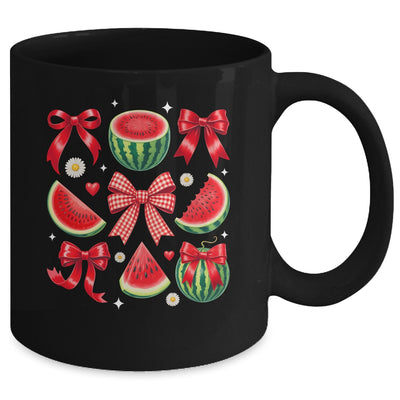 Retro Summer Vibes Watermelon Coquette Summer Fruit Melon Mug | siriusteestore