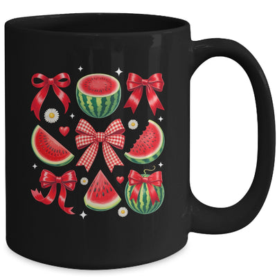 Retro Summer Vibes Watermelon Coquette Summer Fruit Melon Mug | siriusteestore