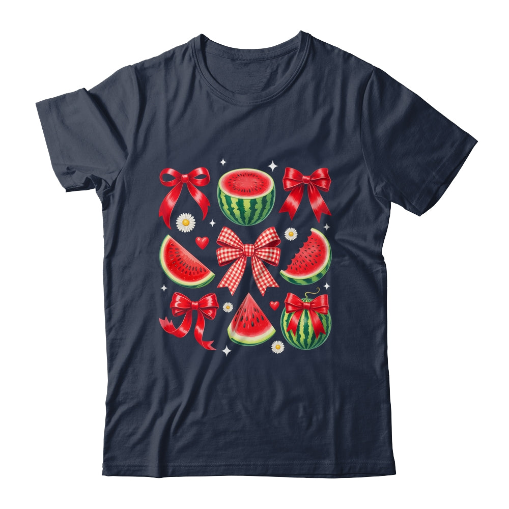 Retro Summer Vibes Watermelon Coquette Summer Fruit Melon Shirt & Tank Top | siriusteestore