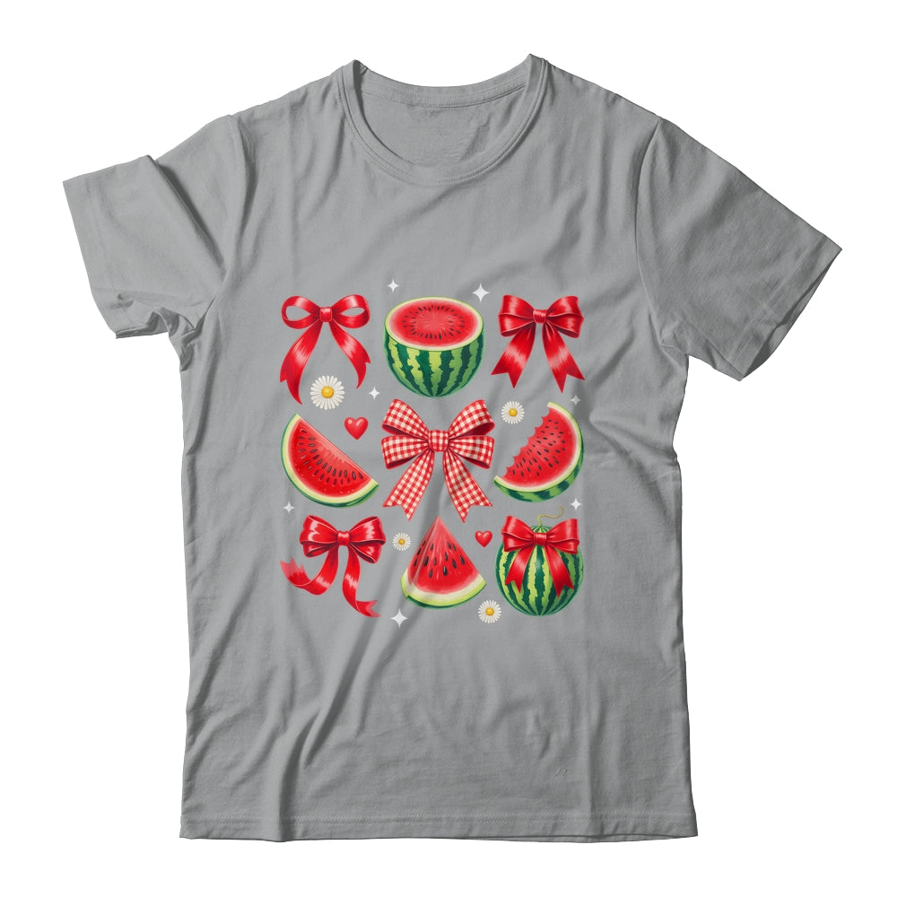Retro Summer Vibes Watermelon Coquette Summer Fruit Melon Shirt & Tank Top | siriusteestore