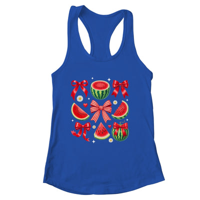 Retro Summer Vibes Watermelon Coquette Summer Fruit Melon Shirt & Tank Top | siriusteestore