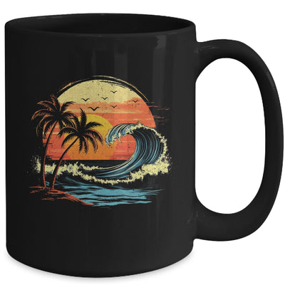 Retro Sunset Tropical Vintage Beach Palm Tree For Men Women Mug | siriusteestore