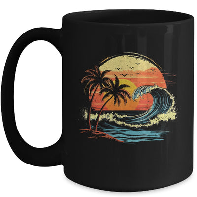 Retro Sunset Tropical Vintage Beach Palm Tree For Men Women Mug | siriusteestore