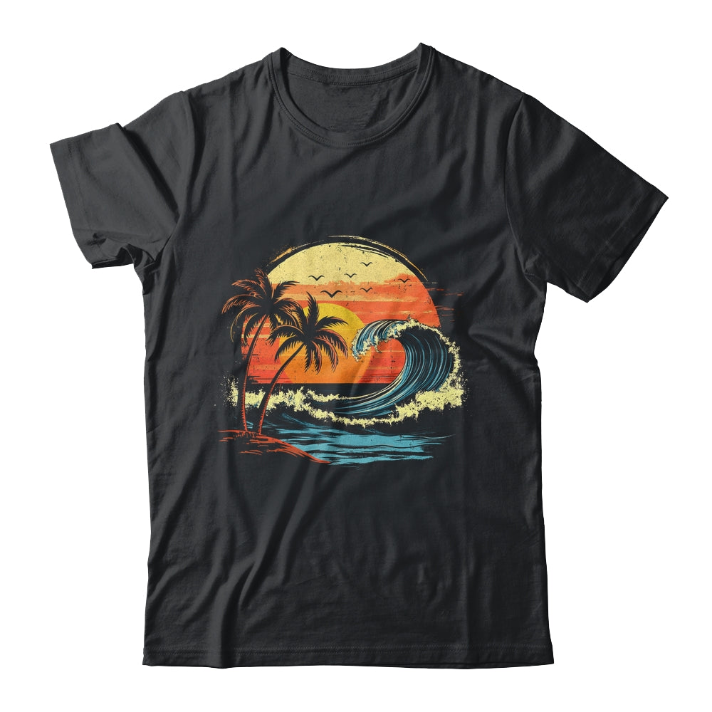 Retro Sunset Tropical Vintage Beach Palm Tree For Men Women Shirt & Tank Top | siriusteestore