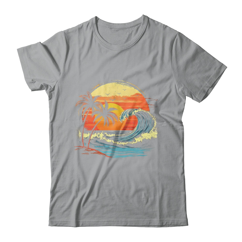 Retro Sunset Tropical Vintage Beach Palm Tree For Men Women Shirt & Tank Top | siriusteestore