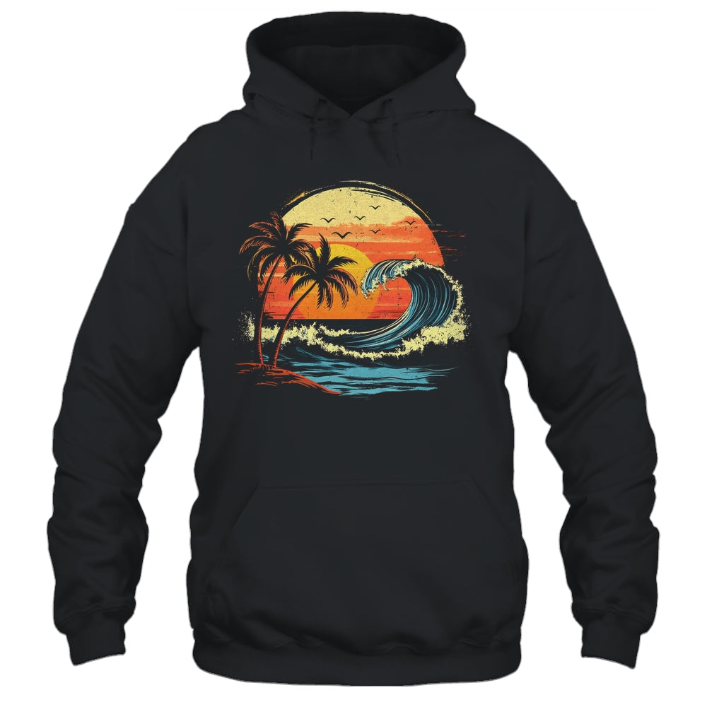 Retro Sunset Tropical Vintage Beach Palm Tree For Men Women Shirt & Tank Top | siriusteestore