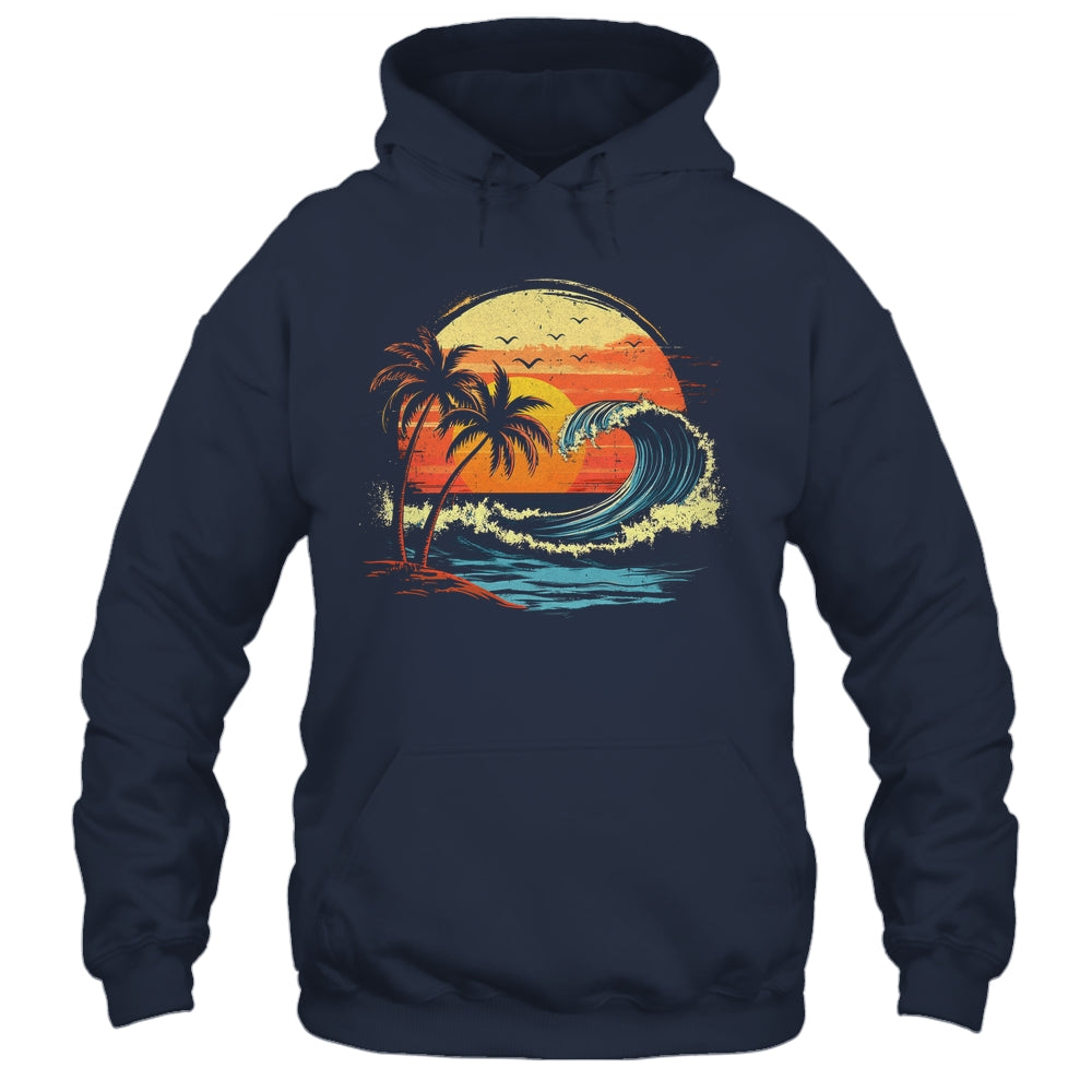 Retro Sunset Tropical Vintage Beach Palm Tree For Men Women Shirt & Tank Top | siriusteestore