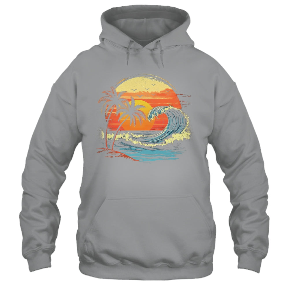 Retro Sunset Tropical Vintage Beach Palm Tree For Men Women Shirt & Tank Top | siriusteestore