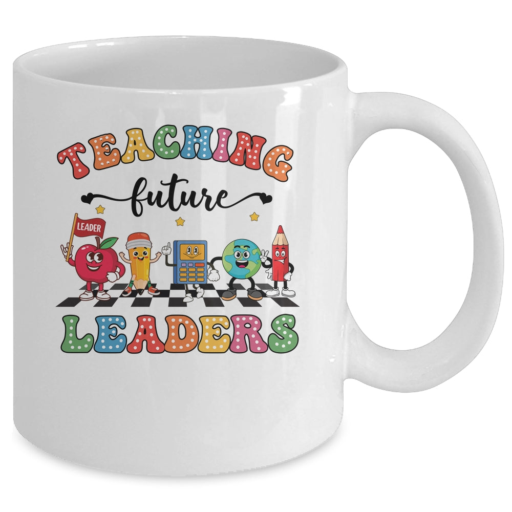 Retro Teaching Future Leaders Groovy Teacher Back To School Mug | siriusteestore