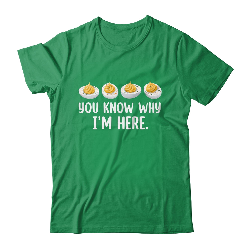 Retro Thanksgiving You Know Why I'm Here Deviled Egg Funny Shirt & Hoodie | siriusteestore
