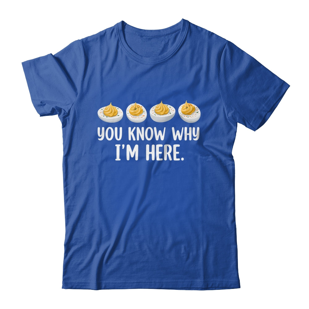 Retro Thanksgiving You Know Why I'm Here Deviled Egg Funny Shirt & Hoodie | siriusteestore