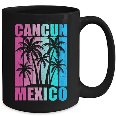 Retro Tropical Sunset Cancun Beach Mexico Summer Vibes Mug | siriusteestore