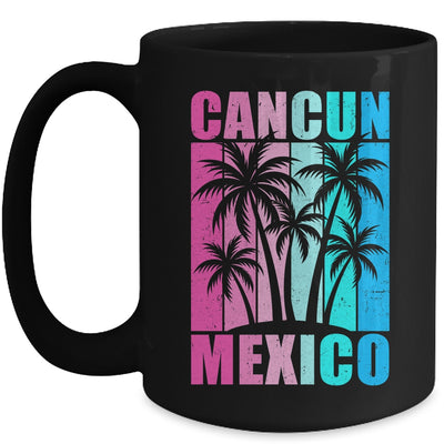 Retro Tropical Sunset Cancun Beach Mexico Summer Vibes Mug | siriusteestore