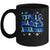 Retro Type 1 Diabetes Awareness Blue Ribbon T1D Warrior Mug | siriusteestore