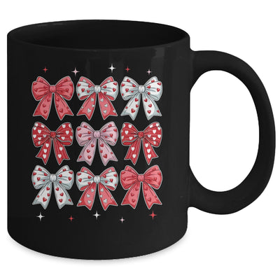 Retro Valentine's Day Heart Coquette Bow Women Kids Girl Mug | siriusteestore