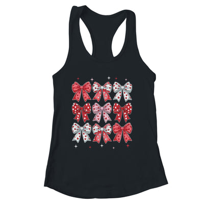 Retro Valentine's Day Heart Coquette Bow Women Kids Girl Shirt & Tank Top | siriusteestore
