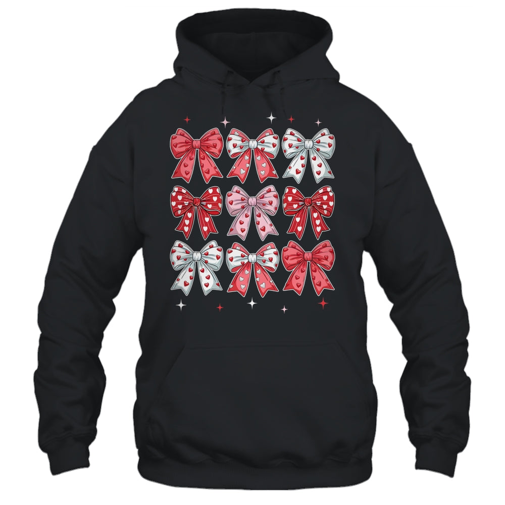 Retro Valentine's Day Heart Coquette Bow Women Kids Girl Shirt & Tank Top | siriusteestore