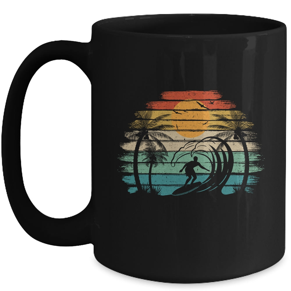 Retro Vintage Surfboard Surfing Surfboarder Wave Surfer Mug | siriusteestore