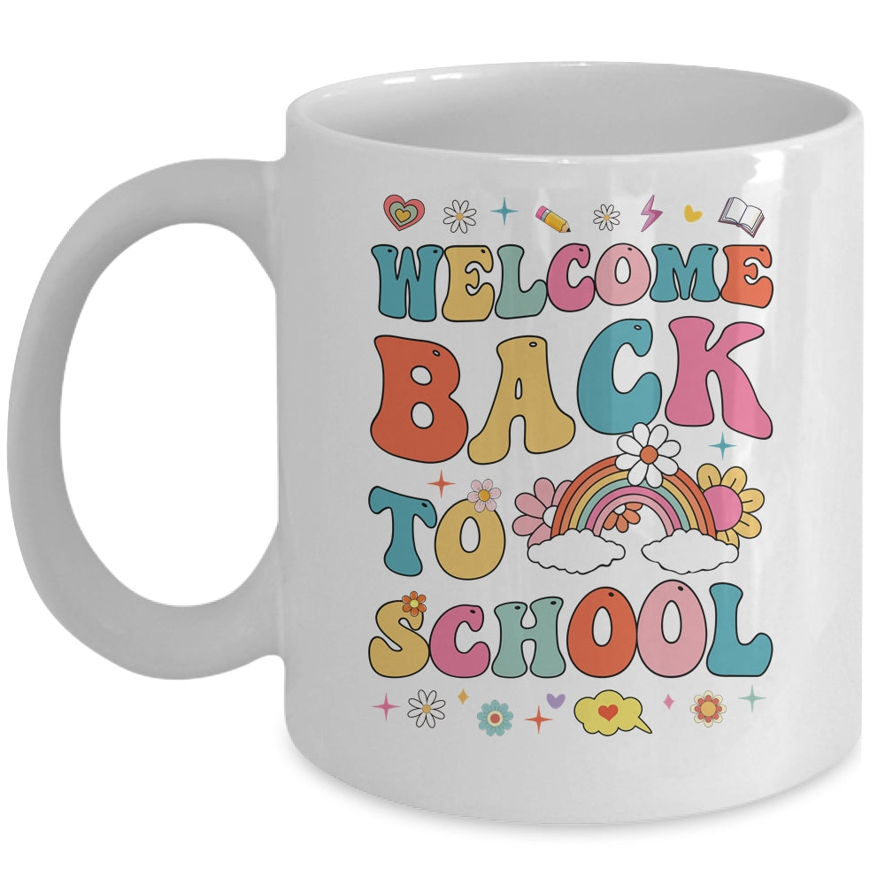 Retro Welcome Back To School Teacher Appreciation Boys Girls Mug | siriusteestore